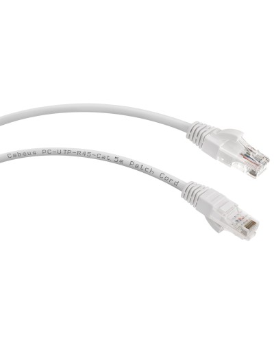 PC-UTP-RJ45-Cat.5e-1.5m-WH (7694c), белый. Патч-корд медный. CABEUS в Екатеринбурге