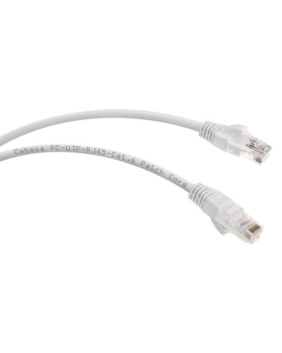 PC-UTP-RJ45-Cat.6-0.3m-WH (8668c), белый. Патч-корд медный. CABEUS в Екатеринбурге