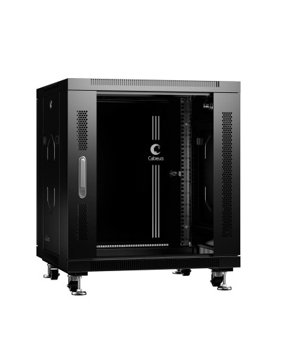 SH-05C-12U60/80-BK (8570c). Шкаф телекоммуникационный 19 напольный 12U. CABEUS в Екатеринбурге