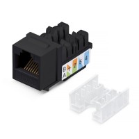 KJ-RJ45-Cat.6-90-SW-BK (10102c). Вставка Keystone Jack RJ-48. CABEUS