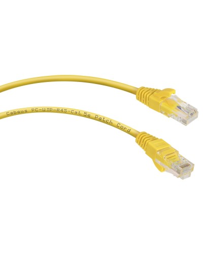 PC-UTP-RJ45-Cat.5e-0.3m-YL (7663c), желтый. Патч-корд медный. CABEUS в Екатеринбурге