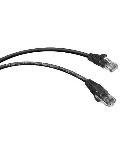 PC-UTP-RJ45-Cat.6-2m-BK (8665c), чёрный. Патч-корд медный. CABEUS в Екатеринбурге