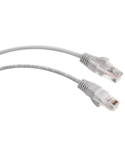 PC-UTP-RJ45-Cat.5e-15m-LSZH (9592c), серый. Патч-корд медный. CABEUS в Екатеринбурге