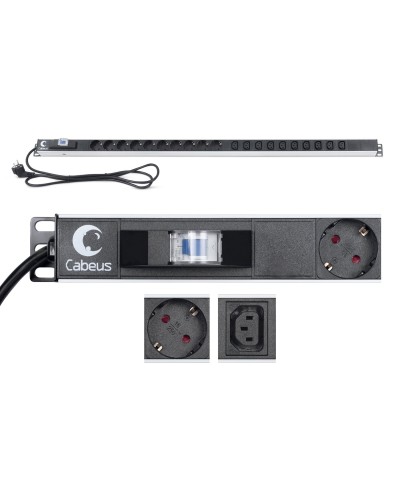 PDU-16-10S-10C13-B (9552c). Блок розеток. CABEUS в Екатеринбурге