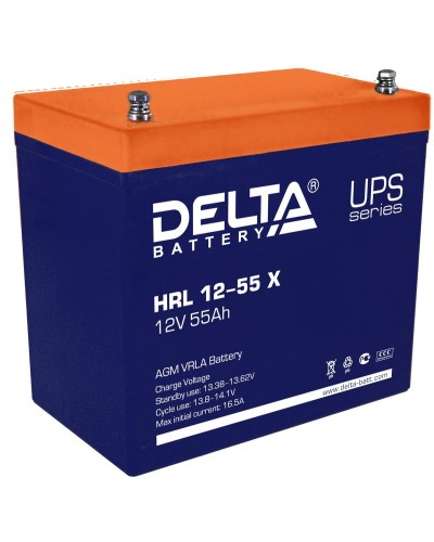 Delta HRL 12-55 X. Аккумулятор герметичный свинцово-кислотный. Delta в Екатеринбурге