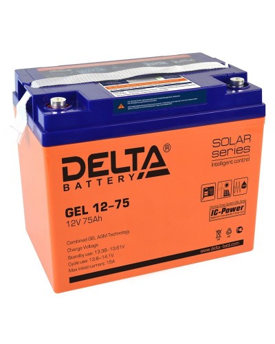 Delta GEL 12-75. Аккумулятор герметичный свинцово-кислотный. Delta в Екатеринбурге