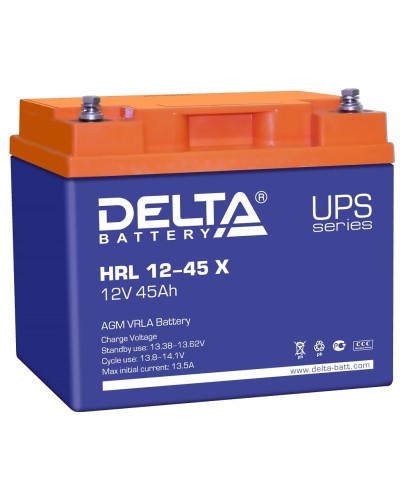 Delta HRL 12-45 X. Аккумулятор герметичный свинцово-кислотный. Delta в Екатеринбурге