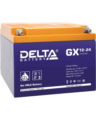 Delta GX 12-24. Аккумулятор герметичный свинцово-кислотный. Delta в Екатеринбурге