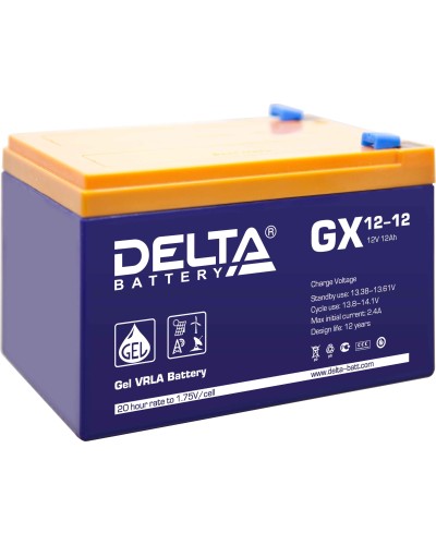 Delta GX 12-12. Аккумулятор герметичный свинцово-кислотный. Delta в Екатеринбурге