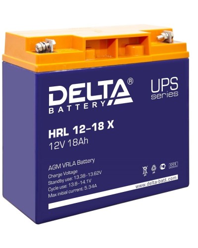 Delta HRL 12-18 X. Аккумулятор герметичный свинцово-кислотный. Delta в Екатеринбурге