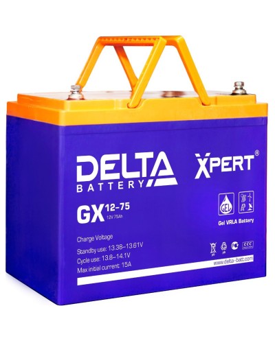 Delta GX 12-75. Аккумулятор герметичный свинцово-кислотный. Delta в Екатеринбурге