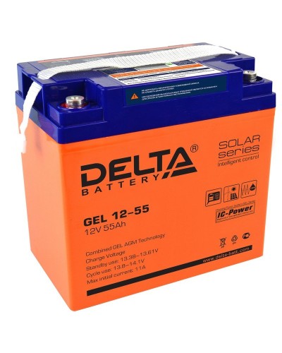 Delta GEL 12-55. Аккумулятор герметичный свинцово-кислотный. Delta в Екатеринбурге