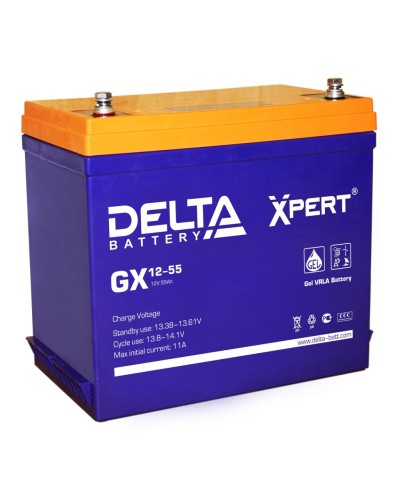Delta GX 12-55. Аккумулятор герметичный свинцово-кислотный. Delta в Екатеринбурге