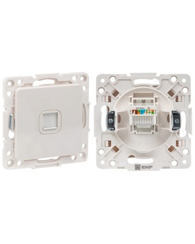 Стокгольм Механизм Розетки RJ-45 1-местной (EYK01-035-10). Механизм Розетки RJ-45 1-местной. EKF в Екатеринбурге