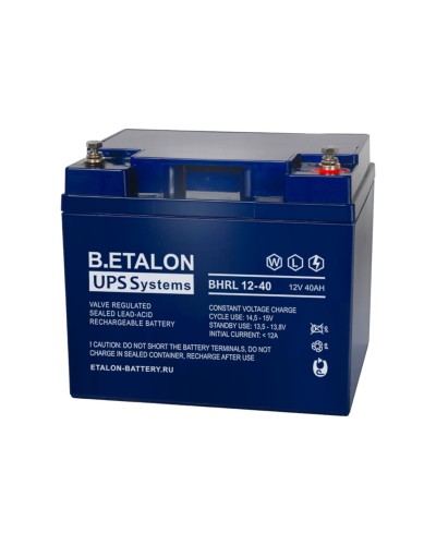 B.ETALON BHRL 12-40. Аккумулятор герметичный свинцово-кислотный. ETALON в Екатеринбурге