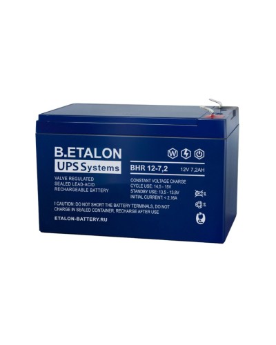 B.ETALON BHR 12-7,2. Аккумулятор герметичный свинцово-кислотный. ETALON в Екатеринбурге