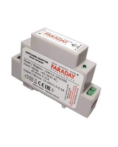 12W/12-24V/DIN. Блок питания. FARADAY в Екатеринбурге