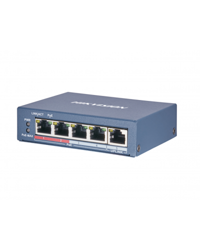 DS-3E0105P-E(B). Коммутатор с питанием POE. Hikvision в Екатеринбурге