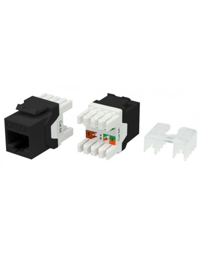 KJ8-8P8C-C6A-180-BK. Вставка Keystone Jack RJ-45. Hyperline в Екатеринбурге