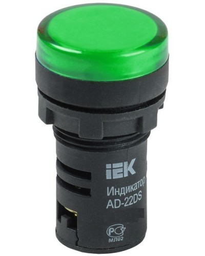 Лампа AD22DS (LED) матрица D22мм зеленый 230В (BLS10-ADDS-230-K06). Светосигнальный индикатор. IEK в Екатеринбурге
