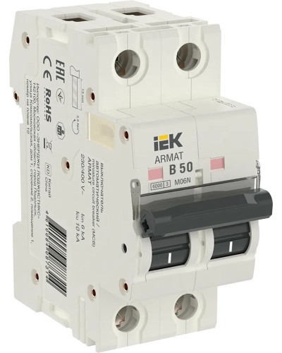 M06N 2P B 50А 6кА ARMAT (AR-M06N-2-B050). Автоматический выключатель. IEK в Екатеринбурге
