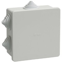 Коробка распаячная КМ41235 85х85х40 открытой проводки IP44 6 гермовводов серая (UKO11-085-085-040-K41-44). Коробка распаячная безгалогенная (HF). IEK