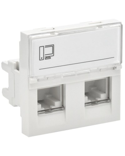 Розетка RJ45 кат.5E PRIMER РКИ-22-00-П-5 белый IEK (PR-KK40D-RI-0-2-2C5EU-K01). Розетка RJ-45. IEK в Екатеринбурге