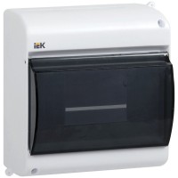 Корпус пластиковый КМПн 2/6 IP30 белый KREPTA 3 (MKP42-N-06-30-09). Щиток модульный с прозрачной дверцей, настенный. IEK