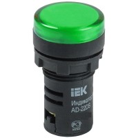 Лампа AD22DS (LED)матрица D22мм зеленый 24В AC/DC (BLS10-ADDS-024-K06). Светосигнальный индикатор. IEK