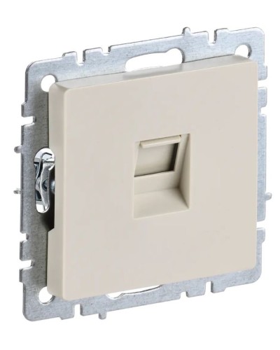 Розетка RJ45 РК10-БрКр кат.5E бежевый BRITE (BR-K10-1-K10). Розетка компьютерная. IEK в Екатеринбурге