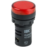 Лампа AD22DS (LED)матрица D22мм красный 230В (BLS10-ADDS-230-K04). Светосигнальный индикатор. IEK