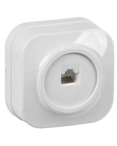 Розетка RJ45 кат.5E о/у РК10-ХБ белый IEK GLORY (EKH10-K01). Розетка компьютерная. IEK в Екатеринбурге