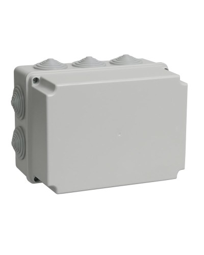 Коробка распаячная КМ41246 190х140х120 открытой проводки IP55 10 гермовводов серая (UKO10-190-140-120-K41-55). Коробка распаячная безгалогенная (HF). IEK в Екатеринбурге