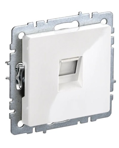 Розетка RJ45 РК10-БрБ кат.5E, белая BRITE (BR-K10-1-K01). Розетка компьютерная. IEK в Екатеринбурге