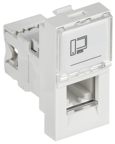 Розетка RJ45 кат.6 PRIMER РКИ-10-00-П-6 белый IEK (PR-KK40D-RI-0-1-C06U-K01). Розетка RJ-45. IEK в Екатеринбурге