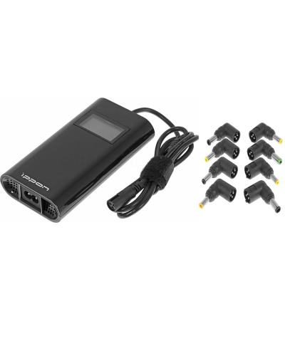 Блок питания Ippon D90U автоматический 90W 15V-19.5V 8-connectors 4.5A 1xUSB 2.1A, LCD индикатор (654527). Блок питания. Ippon в Екатеринбурге