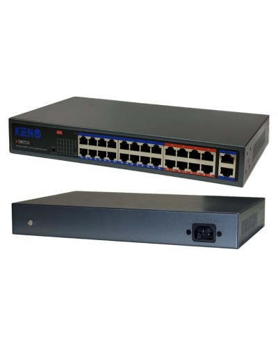KN-SW2402POE+. Коммутатор с питанием по PoE. KENO в Екатеринбурге