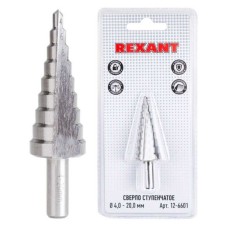 Сверло по металлу ступенчатое 4,0-20,0 мм 76 mm 62 HRC Kranz (KR-12-6601): Сверло по металлу шлифованное