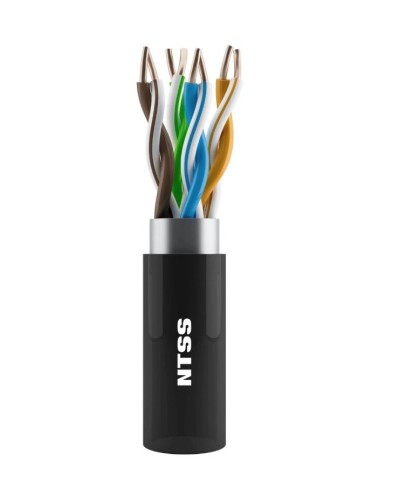NTSS-OUT-UTP4-5Е-PE-BL кат.5E UTP 4 пары 24AWG PE внешний 305м черный. Кабель «витая пара» (LAN) для структурированных систем связи. NTSS в Екатеринбурге