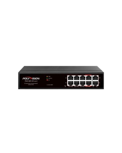 PND-08P-2M v.2. Коммутатор 10-портовый с функцией PoE. Polyvision в Екатеринбурге