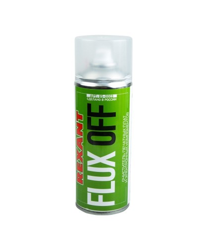 Очиститель печатных плат FLUX OFF, REXANT, 400 мл, аэрозоль (85-0003): Баллон с очистителем в Екатеринбурге