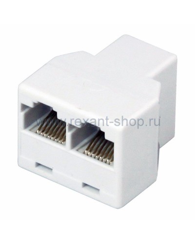 Двойник компьютерный UTP RJ-45(8P8C) (гнездо - 2 гнезда) REXANT (03-0103): Кабельный соединитель в Екатеринбурге