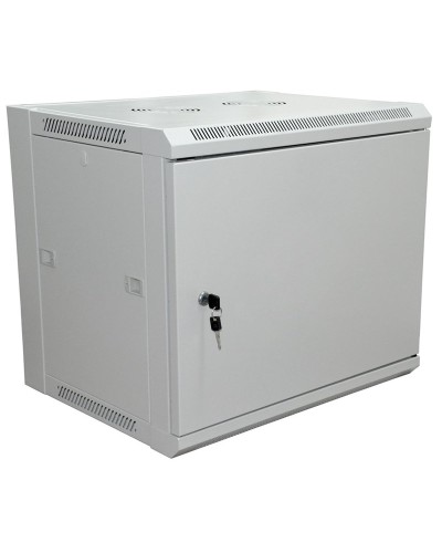 Шкаф телекоммуникационный 19 настенный 6U 600×450×370 мм (ШxГxВ) - передняя дверь металл, боковые стенки съемные (разобранный), RAL 7035 (04-2210). Шкаф телекоммуникационный 19 настенный 6U. Rexant в Екатеринбурге