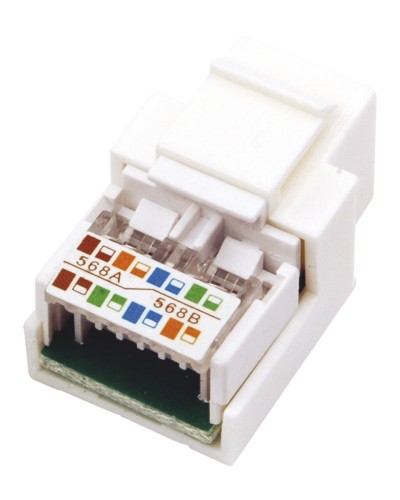 Модуль Keystone Jack RJ-45(8P8C), UTP, CAT 5e, тип 180 градусов, белый REXANT (03-1011). Модуль Keystone Jack. Rexant в Екатеринбурге