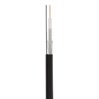 RG-11U, 75 Ом, CCS/Al/Al 83% + ТРОС*1 (бухта 305 м), черный OUTDOOR (01-3021). Кабель коаксиальный радиочастотный. Rexant