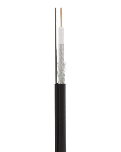 RG-11U, 75 Ом, CCS/Al/Al 83% + ТРОС*1 (бухта 305 м), черный OUTDOOR (01-3021). Кабель коаксиальный радиочастотный. Rexant в Екатеринбурге