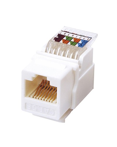 Модуль Keystone Jack RJ-45(8P8C), UTP, CAT 5e, тип 180 градусов, самозажимной, белый REXANT (03-1012): Модуль Keystone Jack в Екатеринбурге