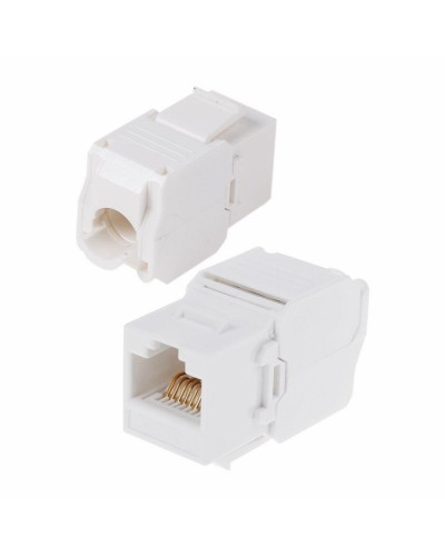Модуль Keystone Jack RJ-45(8P8C) UTP, CAT 6, тип 180 градусов, самозажимной, белый REXANT (05-1052): Модуль Keystone Jack в Екатеринбурге