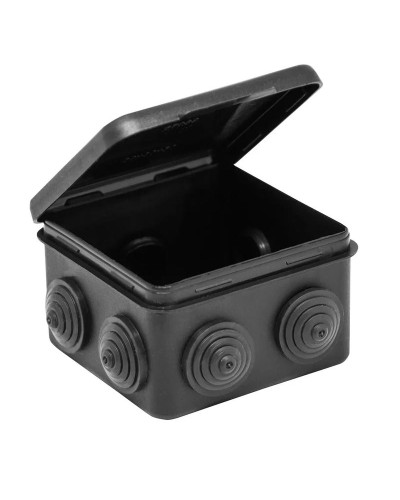Коробка TYCO ОП 80х80х50мм откидная крышка УХЛ1 IP54 черный (67040МЧ). Коробка распределительная. RuVinil в Екатеринбурге