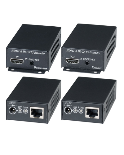 HE02EI. Комплект для передачи HDMI-сигнала с ИК-повторителем. SC&T в Екатеринбурге